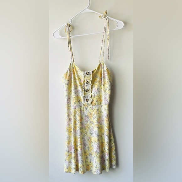 Speechless Yellow Pink Buttoned Sundress - Picture 1 of 7